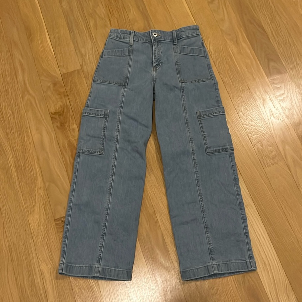 Abercrombie Kids high rise wide leg jeans - Size 15/16 Short
